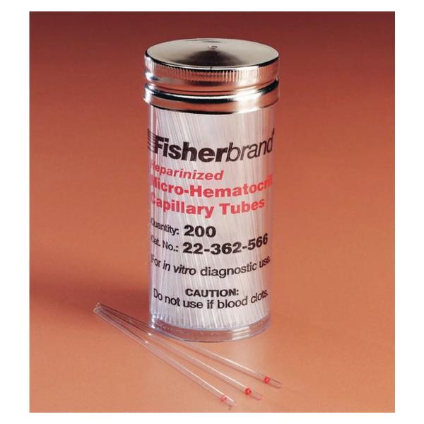 Fisher Scientific Co. Microhematocrit Plain Capillary Tube Glass 200/Pk - 22362574