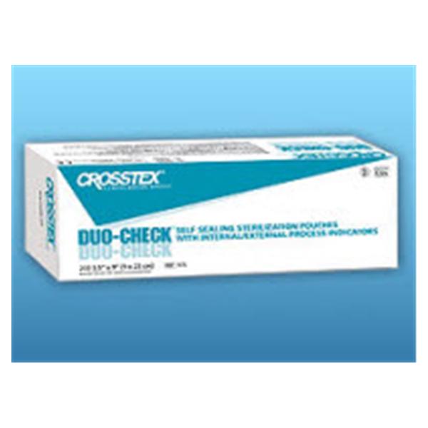 Crosstex International Pouch Sterilization Duo Check 7.5 In X 13 In Blue Tint Latex Free 200/Bx, 5 Bx/Ca - SCL