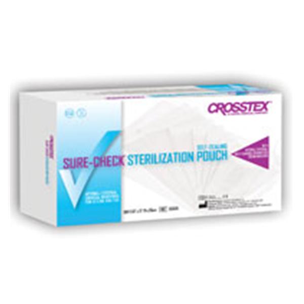 Crosstex International Pouch Sterilization Sure-Check 3.5 In X 9 In Clear Latex Free 500/Bx, 10 Bx/Ca - SCS25