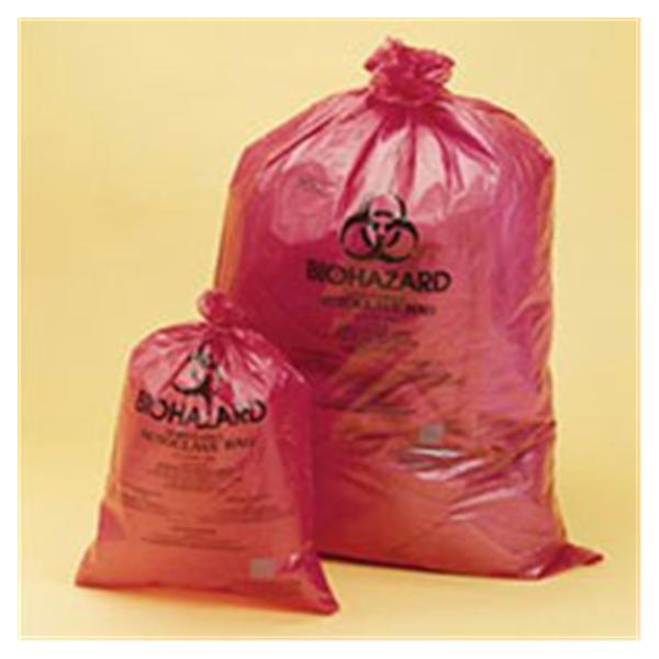 Bel-Art Products Bag Biohazard 14X19" 2-4Gal W/ Indctr Pp Red/Black 1-1/2Mil Symbl Atoclv 200/Box - F131641419