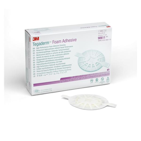 3M Healthcare Dressing Tegaderm Hp Fm 4X4 Oval Small Strl Adhs Adherent Absorbent Lf 10/Box, 4 Bx/Ca - 90611