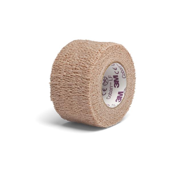 3M Healthcare Bandage Coban Wrap Elastic 1.5"X5Yd Lf Non-Sterile Tan 48/Ca - 20815