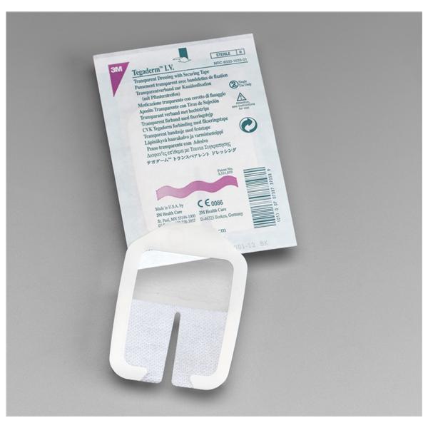 3M Healthcare Dressing Iv/Frame Style Tegaderm Flm 2.75X3.25 Strl Adhs Transparent Lf 100/Box, 4 Bx/Ca - 1633