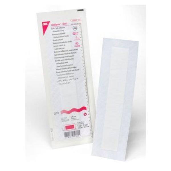 3M Healthcare Dressing Wound Medipore +Pad Soft Cloth 3-1/2X13-3/4" Sterile Lf Adhesive 25/Box, 4 Bx/Ca - 3573