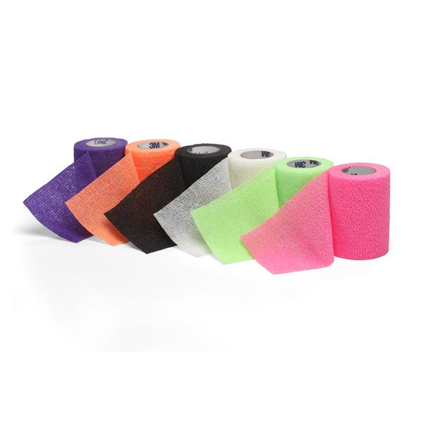 3M Healthcare Bandage Coban Wrap Elastic 3"X5Yd Latex Non-Sterile Assorted Neon 12/Bx - 1583N