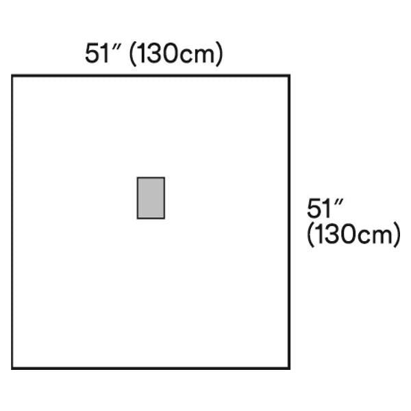 3M Healthcare Drape Ophthalmic Surgical Steri-Drape Fenestrated 51X51" Medium Clear Strl 10/Bx, 4 Bx/Ca - 1060