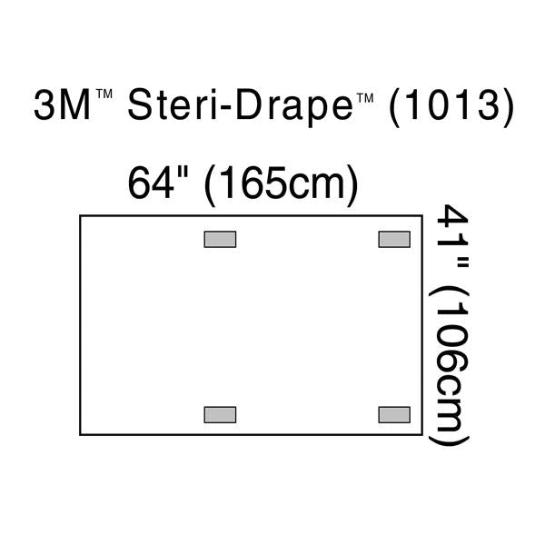3M Healthcare Drape C-Arm Steri-Drape 64X41" Clear Sterile 40/Ca - 1013