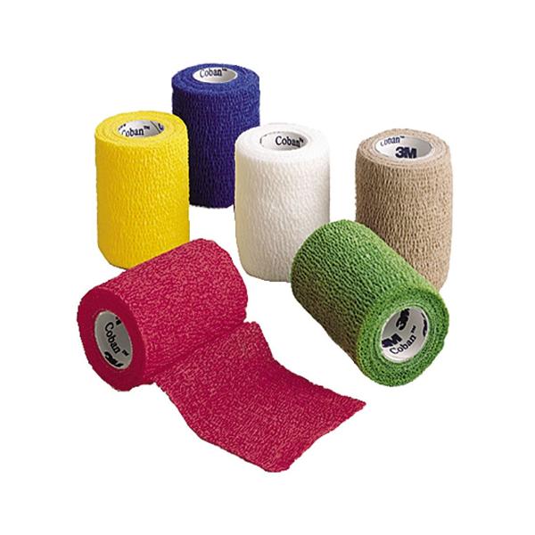 3M Healthcare Bandage Coban Wrap Elastic 3"X5Yd Latex Non-Sterile Assorted 12/Bx - 1583A