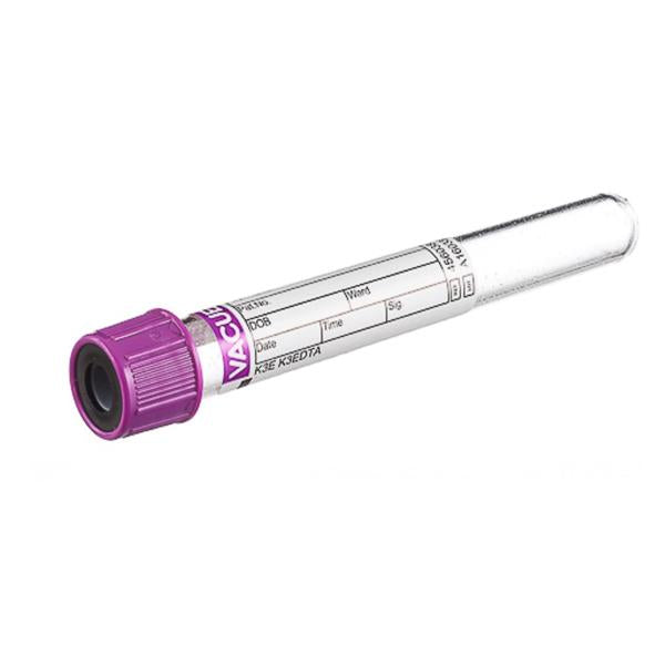 Greiner Vacuette Tube Venous Blood Collection Vacuette 6Ml 13X100Mm Plstc K3Edta Lav/Blk 50/Pk, 24 Pk/Ca - 456038