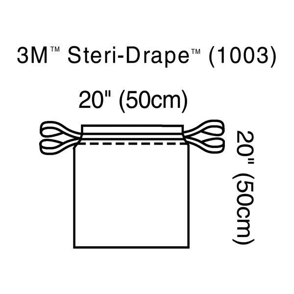 3M Healthcare Bag Isolation Steri-Drape 2X2" Clear Sterile 40/Ca - 1003