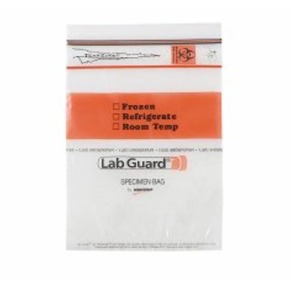MiniGrip, Lab Guard Specimen Bag Double Zip Closure W/ Destroyable Biohazard Symbol 500/Bx, 2 Bx/Ca - SBL2X69B