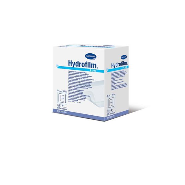 Hartmann USA Dressing Transparent Hydrofilm Plus Plstc 3-1/2X4" Strl Adhs Clear Abs Lf 50/Bx - 685773