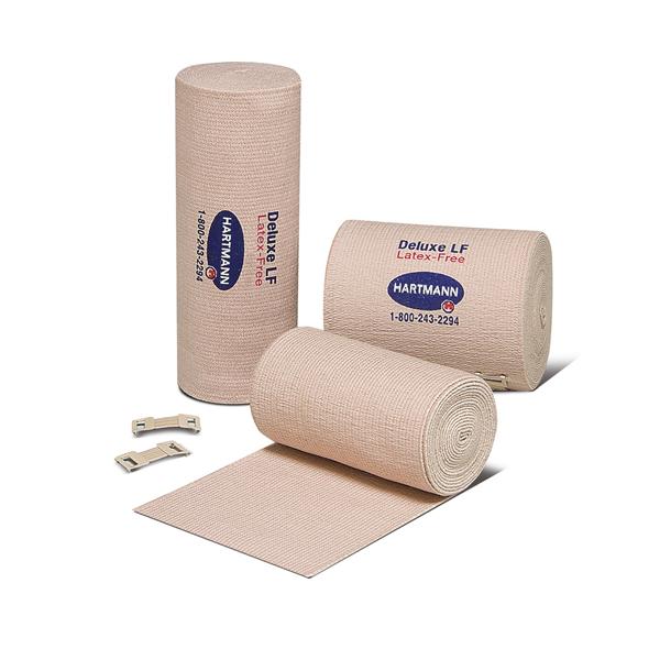 Hartmann USA Bandage 3"X5.5Yd Stretch Cotton/Polyester Clip Closure Tan Lf Non-Sterile 10/Bx - 38300000