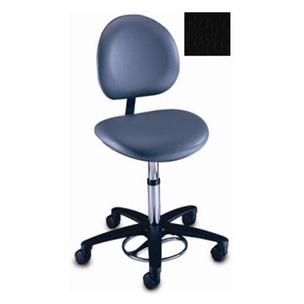 Brewer Company Stool Surgeons Millennium Series Black 2" Casters Adjustable Backrest 5 Leg Ea - 21340B-US393