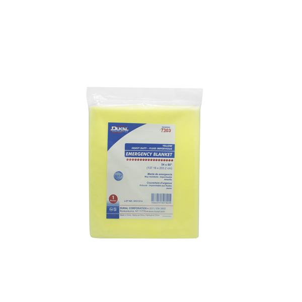 Dukal Corporation Blanket Emergency 54X80" Poly Coated/Spunbonded Yellow 50/Ca - 7303
