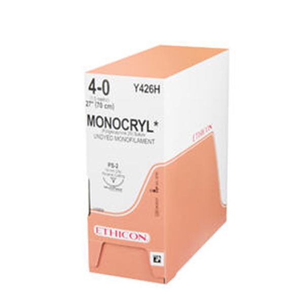 Ethicon Inc,a J & J Company Suture 2-0 Poliglecaprone 25 Ctx Monocryl Violet 1X36" Monofilament 36/Bx - Y397H