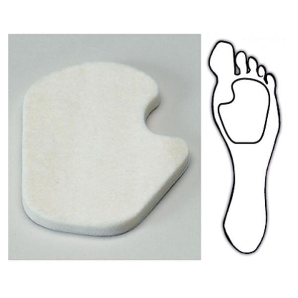 Econoline Products Pad Orthopedic Felt 0.25" Sesamoid P-30 Left 1/4" Thick 25/Package - 29414
