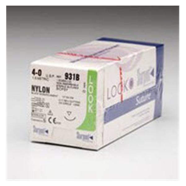 Look/Div Surgical Specialties Suture 6-0 Nylon Cp-1 Sharpoint Black 18" Monofilament 12/Bx - 1456B
