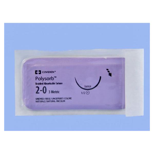 Medtronic MITG-Covidien Suture 2-0 Polyester Gs-24 Polysorb Undyed 30" Braid 36/Ca - CL853