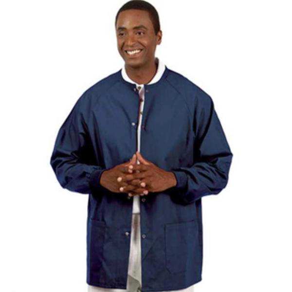 Fashion Seal Jacket Warm-Up 65% Polyester / 35% Cotton Unisex Navy Small 2 Pockets Ea - 7696-S