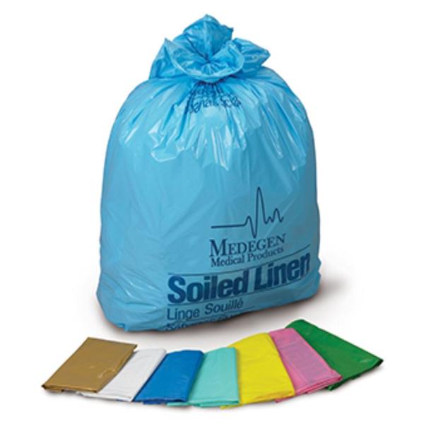 Medegen Medical Products, Bag Laundry/Linen Soiled Linen Blu/Wht 30-1/2X41" 20-30Gal Flm 1-4/10Mil 250/Ca - 264