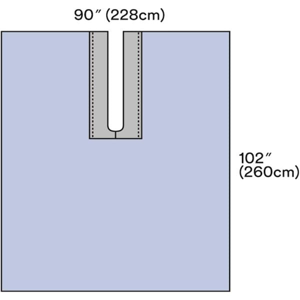 3M Healthcare Drape/Sheet Surgical Steri-Drape Fenestrated 89X102" Blue Sterile 2X15/Ca - 9045
