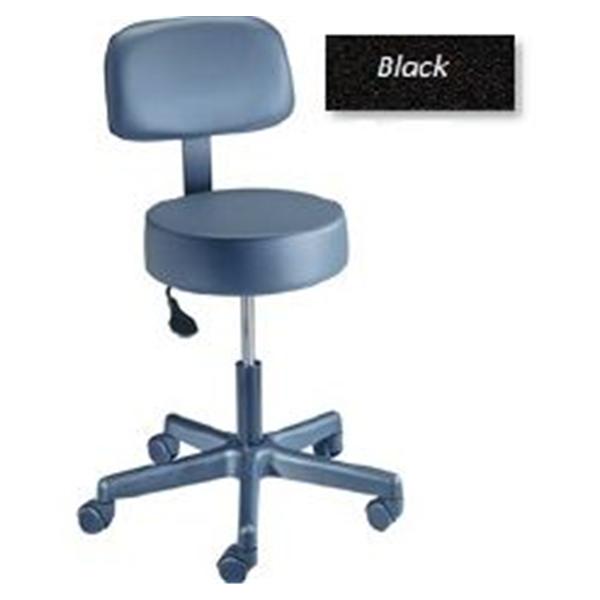 Brewer Company Stool Exam Value Plus Black Casters Adjustable Backrest 5 Leg Ea - 22500B