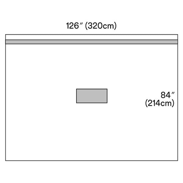 3M Healthcare Drape Isolation Steri-Drape Fenestrated 125X83" Clear Ca - 1014