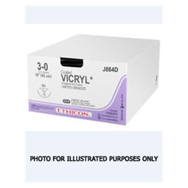 Ethicon Inc,a J & J Company Suture 4-0 Tcs/Pg910 Tf Coated Vicryl Plus Violet 8X18" Braid 12/Bx - VCP743D