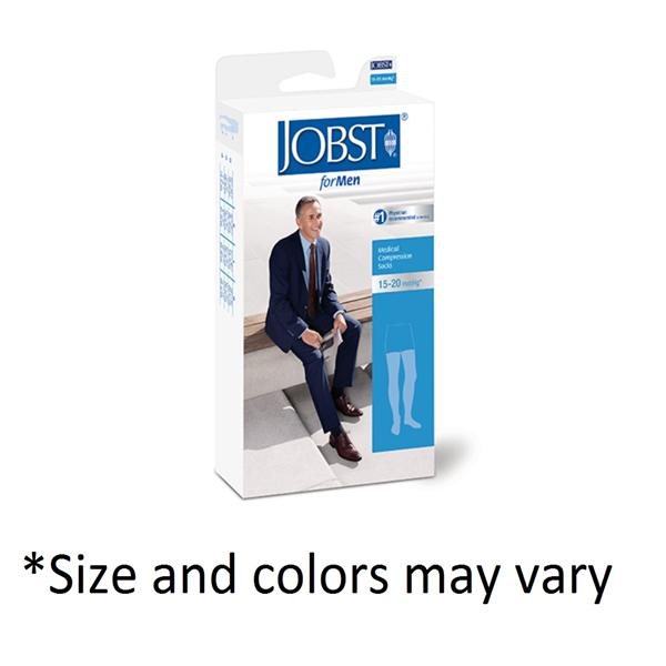 BSN Medical Socks Compression Jobst Formen Thigh High Closed Toe Small Black 1/Pr - 115408