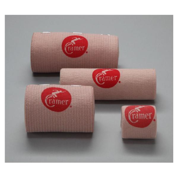 Cramer Products Bandage 4"X5Yd Wrap Cotton/Heavy Gauge Rubber Clip Closure Tan 12/Bx - 235412