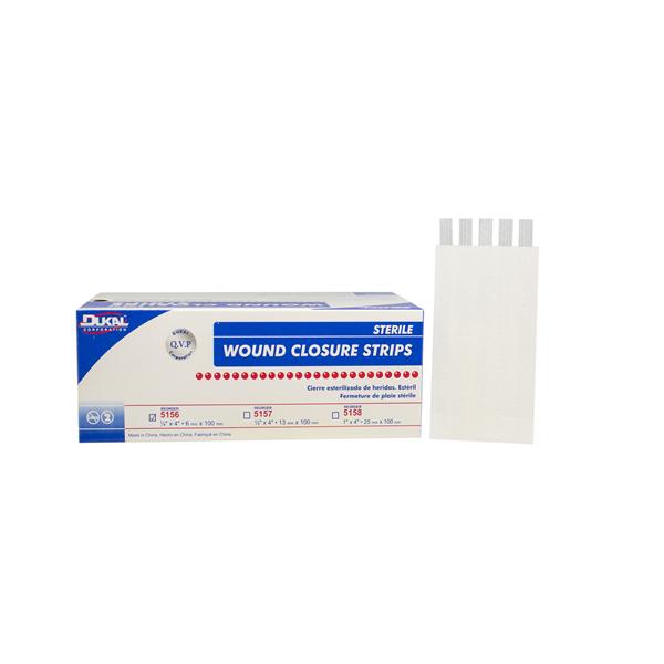 Dukal Corporation Strip Wound Closure 1/4X4" Breathable Transparent 10/Pk 50/Bx, 4 Bx/Ca - 5156