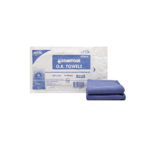 Dukal Corporation Towel Or Cotton 17X27" Blue Sterile 4/Pk, 20 Pk/Ca - CT-04B