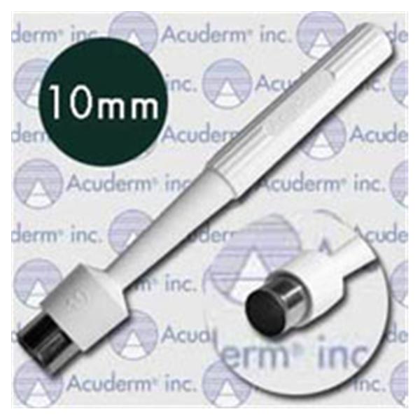Acuderm Biopsy Punch Dermal Acu-Punch 10Mm Ribbed Hollow Handle Ss Bld Disp Strl 50/Bx - P-1050
