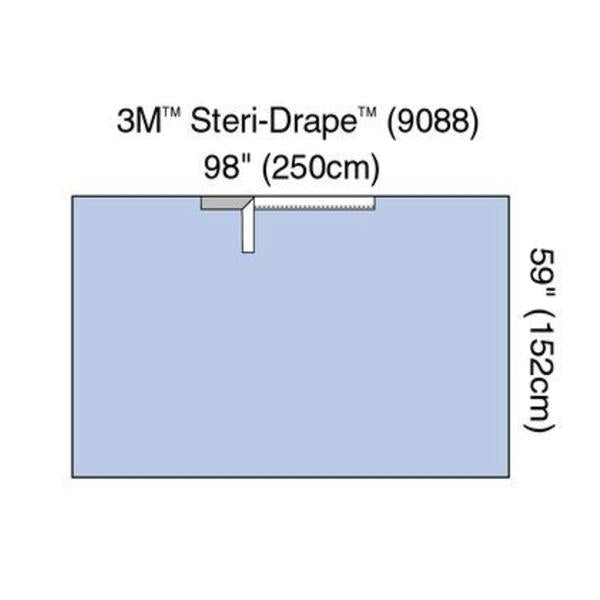 3M Healthcare Drape Surgical Steri-Drape Non-Fenestrated 98X59" Sterile 50/Case - 9088