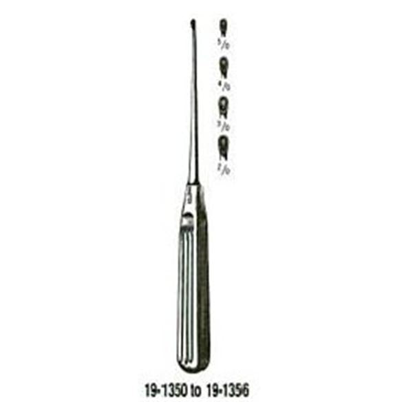 Miltex-Integra Curette Endaural Lempert 8-1/4" Size 3/0 Oval Cup Tip Stainless Steel Ea - 19-1354