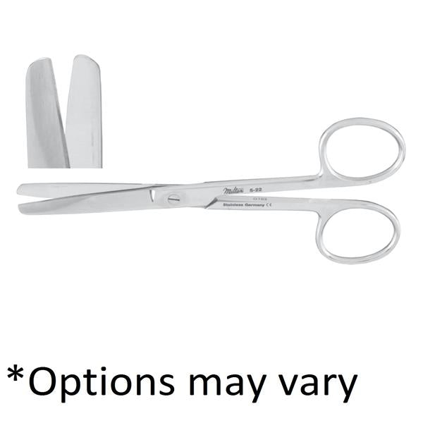 Miltex-Integra Scissors Operating 6-1/2" Blunt/Blunt Curved Standard Stainless Steel Ea - 21306