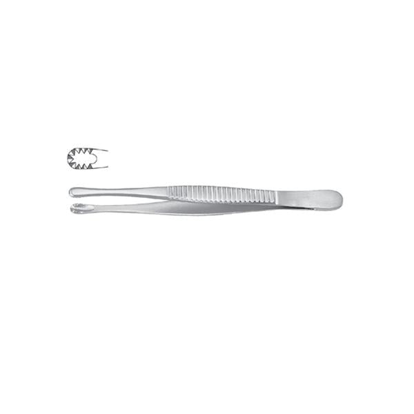 Miltex-Integra Forcep Tissue Russian Meister-Hand 10" Straight 8X8 Side Grasping Teeth Ss Ea - MH6-145
