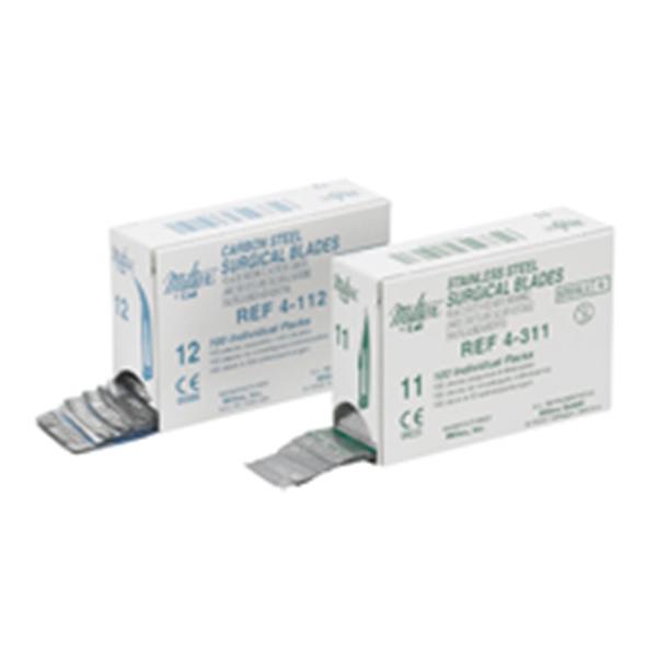Miltex-Integra Blade Surgical #12 Stainless Steel Sterile Disposable 100/Bx - 4-312