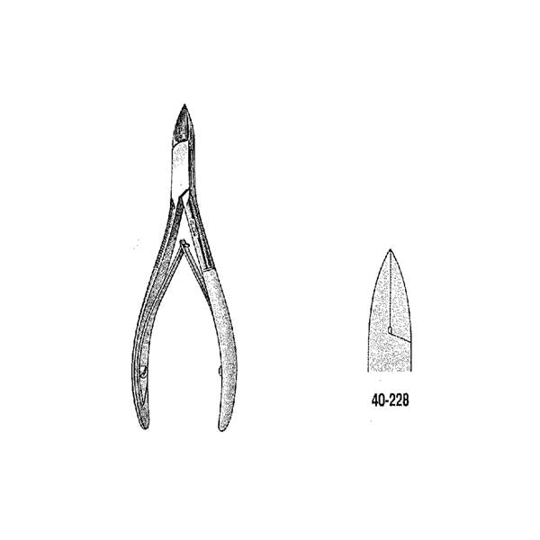 Miltex-Integra Nipper Nail 6" Straight Jaw Double Spring Stainless Steel Ea - 40-228