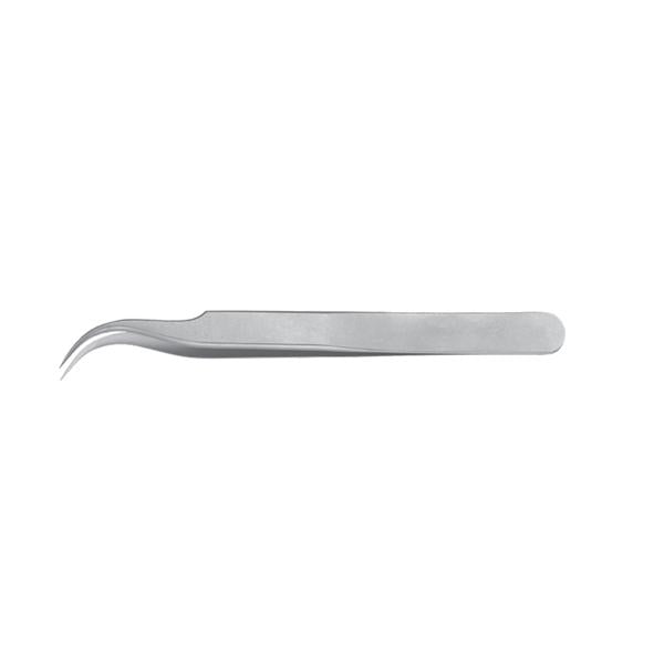 Miltex-Integra Forcep Jewelers Swiss 4-1/2" Fine Tip Serrated Curved Flat #7 Ss/Nmgntc Ea - 17-307