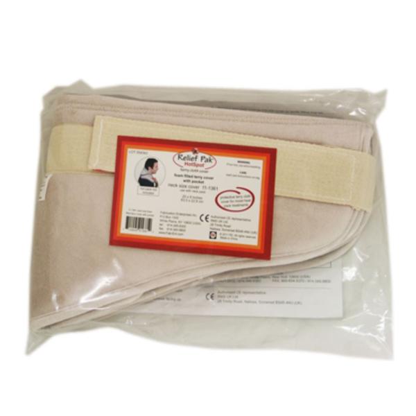 Fabrication Enterprises Cover Moist Heat Relief Pak Hotspot Neck Contour 9X24" Foam/Terry Ea - 11-1361
