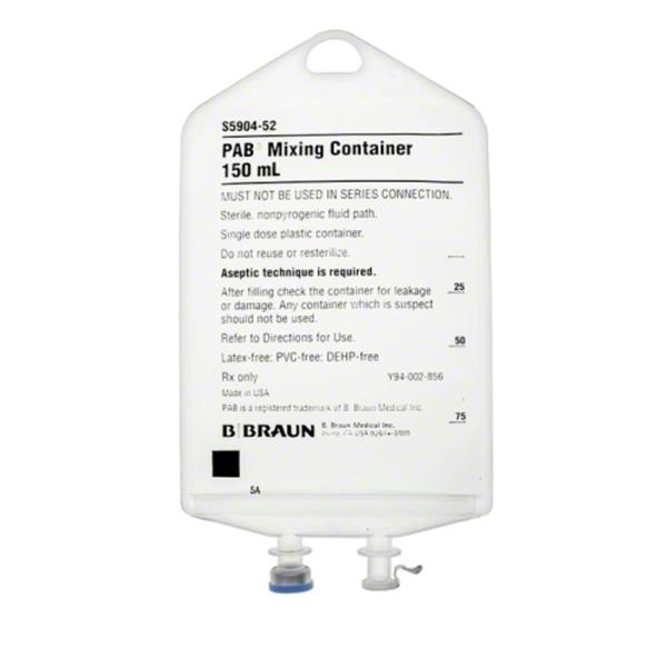 B. Braun Medical Bag Partial Additive Pab Pvc 150Ml 48/Case - S5904-52