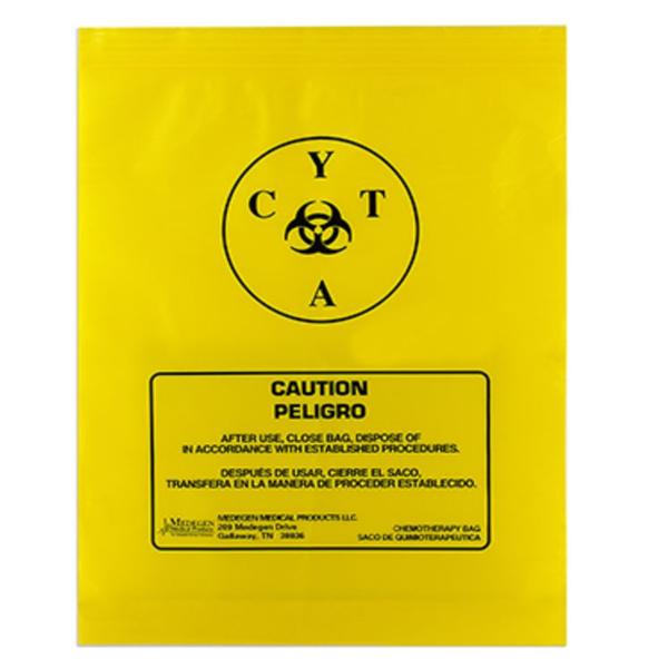 Medegen Medical Products, Bag Transport 12X15" Plastic Yellow/Black Symbol Non-Sterile 100/Ca - 47-CBS1