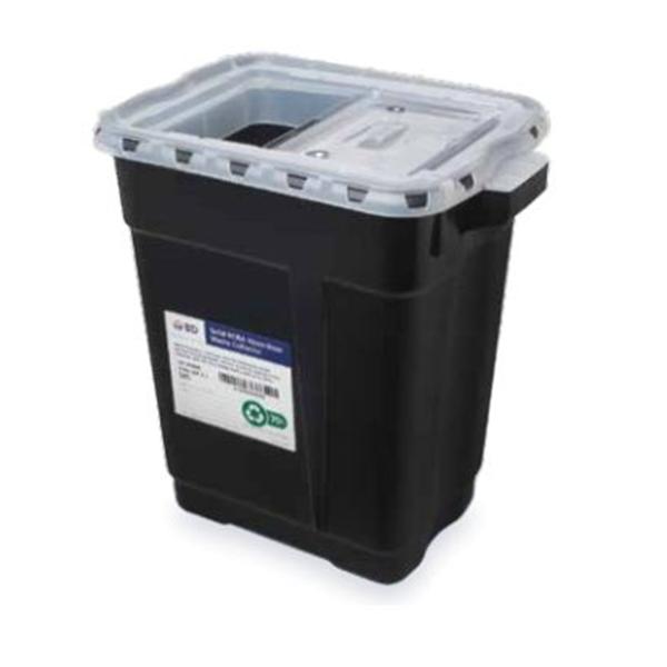 Becton-Dickinson Container Sharps Recykleen 9Gal Plastic Black 8/Case - 305068