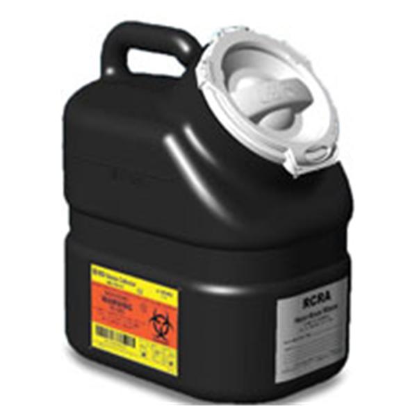 Becton-Dickinson Container Biohazard 3Gal Plastic Two-Lock Symbol Black/White Each, 12 Ea/Ca - 305066