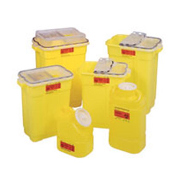 Becton-Dickinson Container Sharps 5Gal Plastic Clear/Yellow Ea, 8 Ea/Ca - 305493