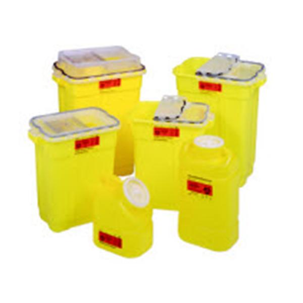 Becton-Dickinson Container Sharps 9Gal Plastic Clear/Yellow 8/Ca - 305604