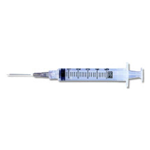 Becton-Dickinson Syringe/Needle 5Cc Luer Lock 20Gx1" Conventional 100/Bx, 4 Bx/Ca - 309634