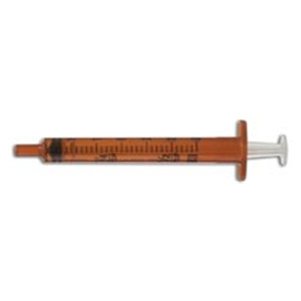 Becton-Dickinson Syringe Dispenser Polypropylene 5Cc Clear/Orange Print 100/Bx, 5 Bx/Ca - 305218